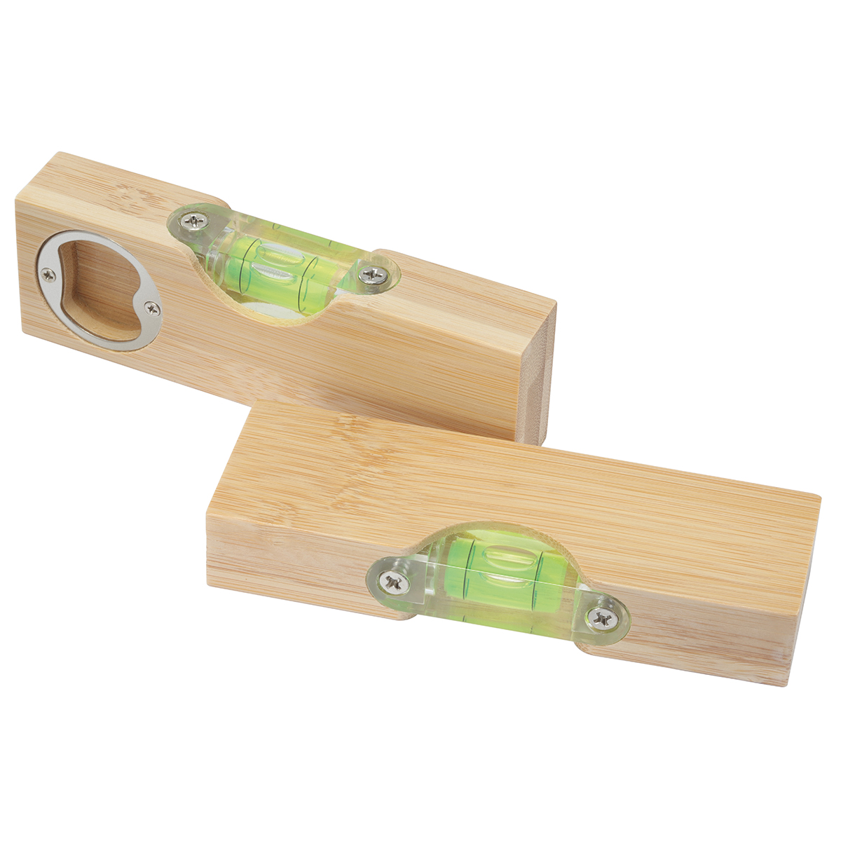 Wasserwaage Bambus mit Flaschenöffner,